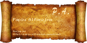 Papiu Alfonzina névjegykártya